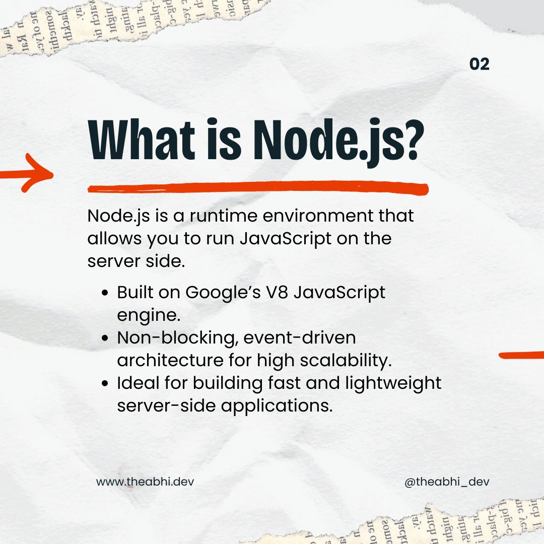 theabhi_dev's tweet image. Day 41: Introduction to Node.js 🌐 Learn how this event-driven runtime is changing backend development. From setting up the environment to creating your first HTTP server, discover the power of Node.js. 🚀 #NodejsBasics #MERNChallenge #JavaScript