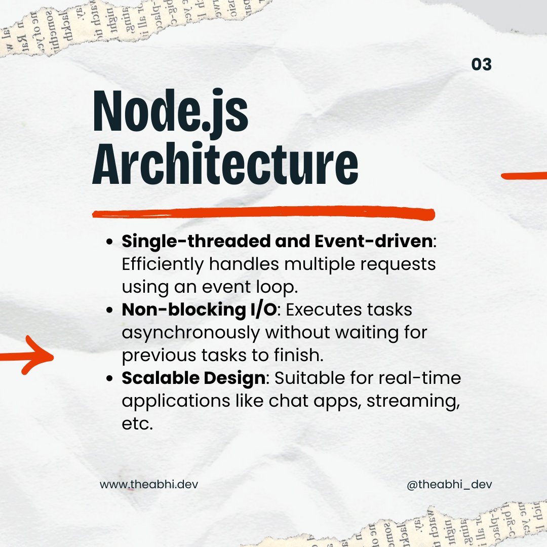 theabhi_dev's tweet image. Day 41: Introduction to Node.js 🌐 Learn how this event-driven runtime is changing backend development. From setting up the environment to creating your first HTTP server, discover the power of Node.js. 🚀 #NodejsBasics #MERNChallenge #JavaScript