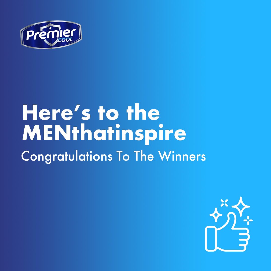 PremierCoolNG's tweet photo. Shoutout to everyone who shared the incredible stories of the men who inspire them.
Congratulations to the winners ๐ฅณWeโre proud to celebrate these inspiring men and their amazing stories.
#PremierCool
#PremiercoolMEN
#Menthatinspire https://t.co/iVOmmgpNbF