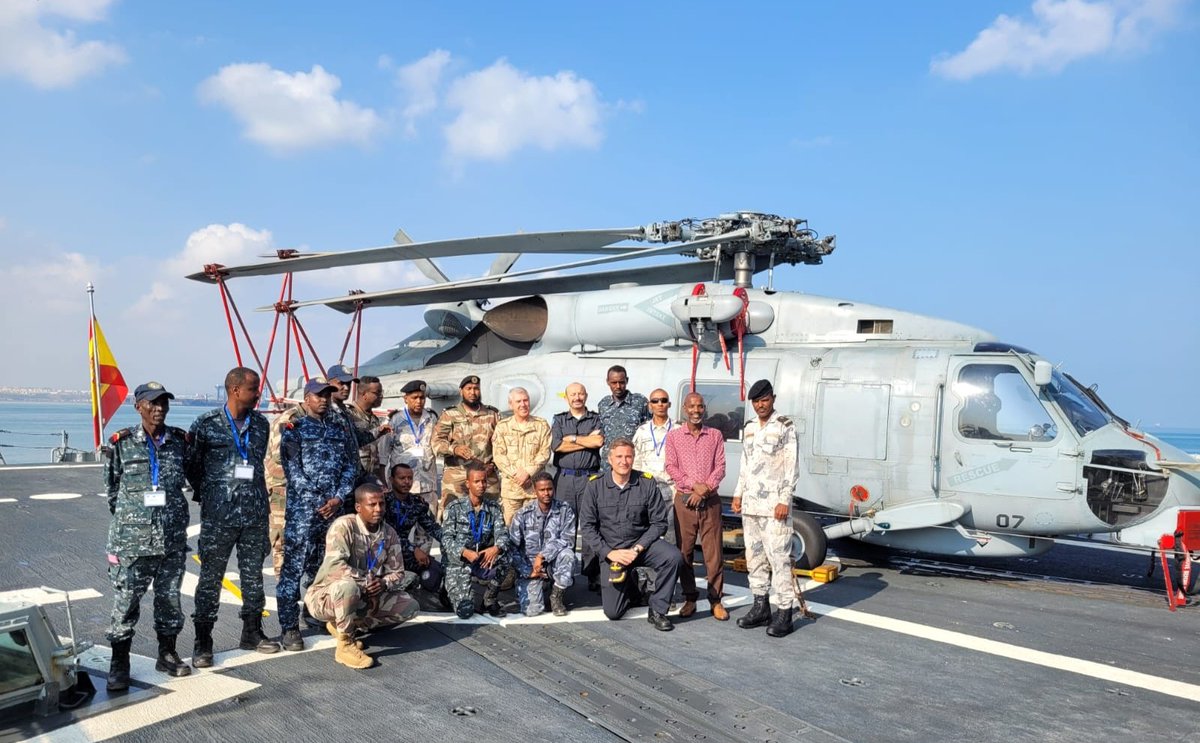 EUNAVFOR's tweet image. The first edition of a regional capacity enhancement activity co-organized by Operation ATALANTA, Djibouti Code of Conduct and @CRFM2023 : the DORALEH Regional Exercise in Djibouti.

More information: eunavfor.eu/news/operation…

@UEaDjibouti

#MoreThanShips
