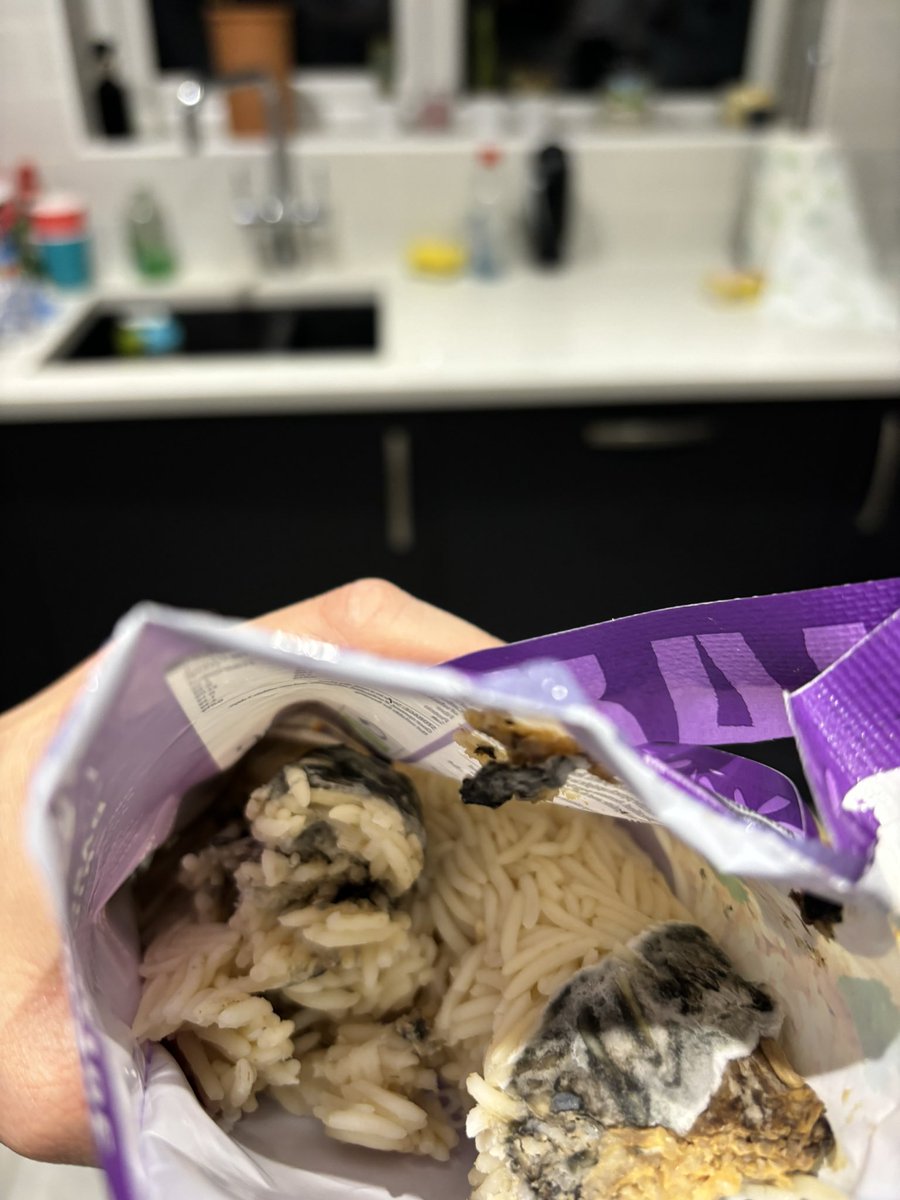 ColeyLangley's tweet photo. @AldiUK absolutely disgusting!! Opening my rice tonight to see this 🤢with over a years date left on it! #aldi #disgusting https://t.co/cJGdcliylb