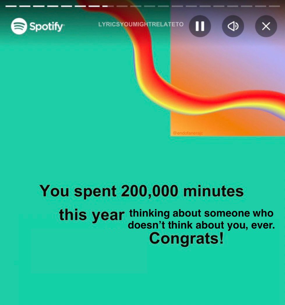 endofanerajc's tweet photo. crazy how #SpotifyWrapped always gets it right https://t.co/lEHWJFCd6P
