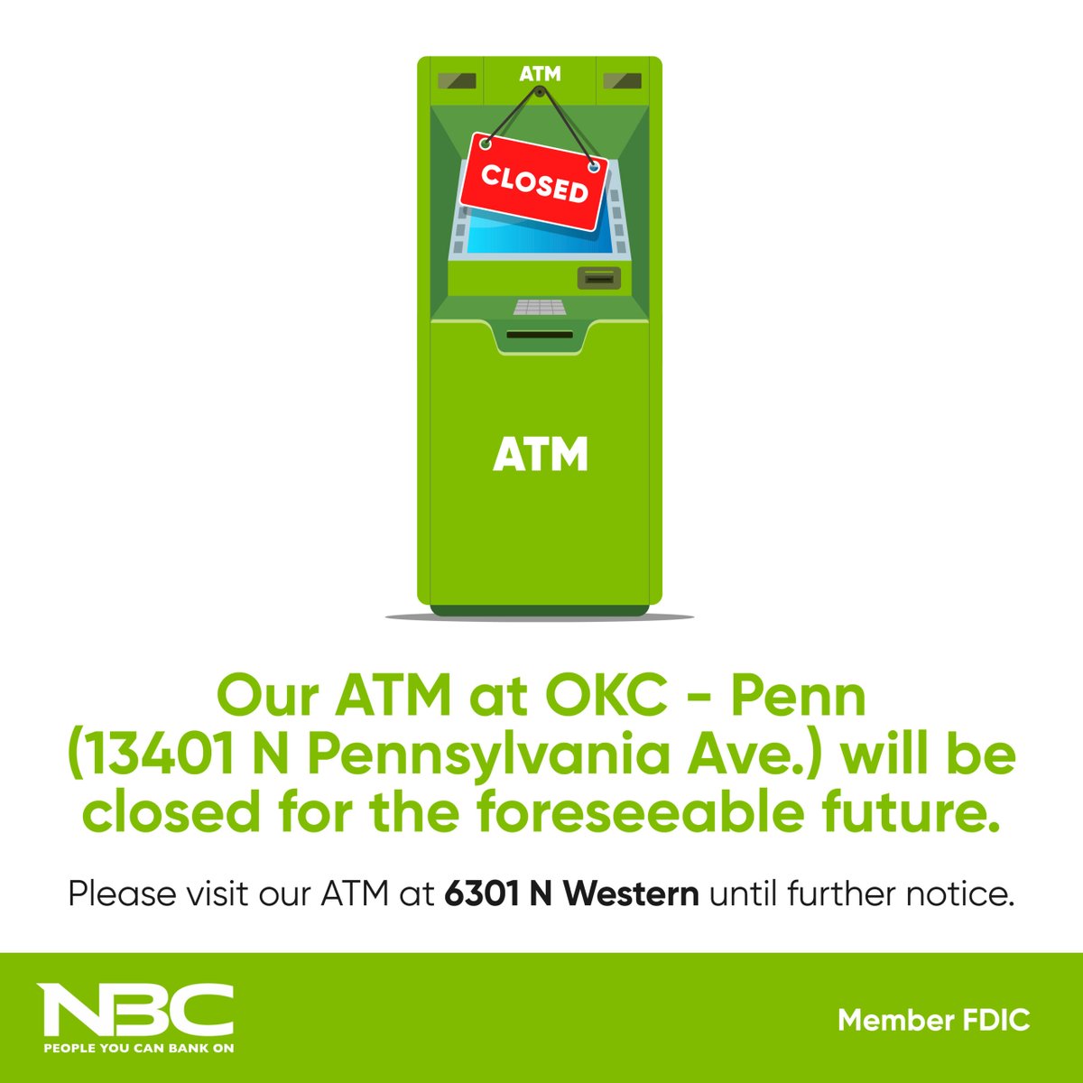Unfortunately, someone is getting coal for Christmas after attempting to break into the ATM at our OKC – Penn location. Luckily, they didn’t get away with anything, but the machine will be out of service for the foreseeable future. Thank you for your patience and understanding!