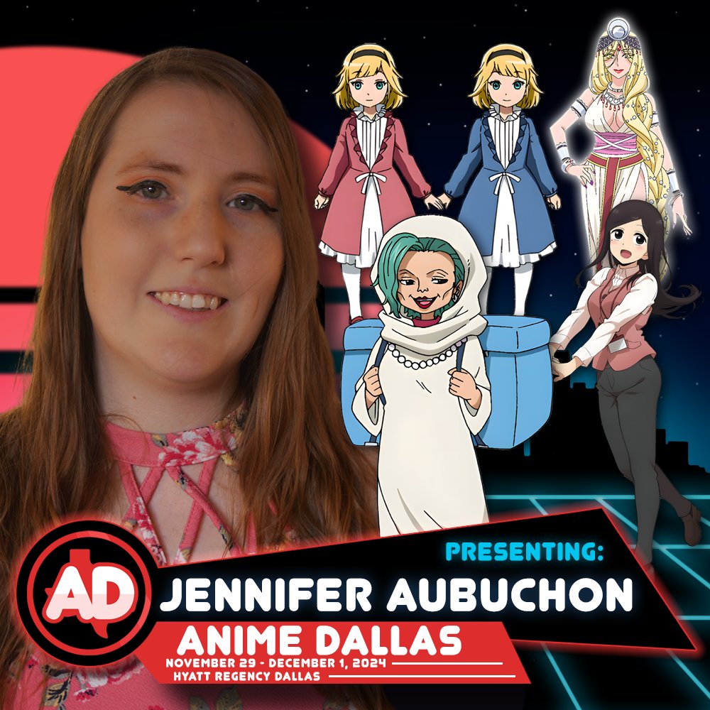 At #AnimeDallas this weekend, you’ll also see our fabulous hosts, who are accomplished voice actors, too! <a href="/JAuBuchonVO/">Jennifer AuBuchon</a> (from #MySenpaiIsAnnoying, #OnePiece, #Sasakiandpeeps) will be present almost everywhere, including our Guest Hall to sign autographs. Be sure to say Hi!