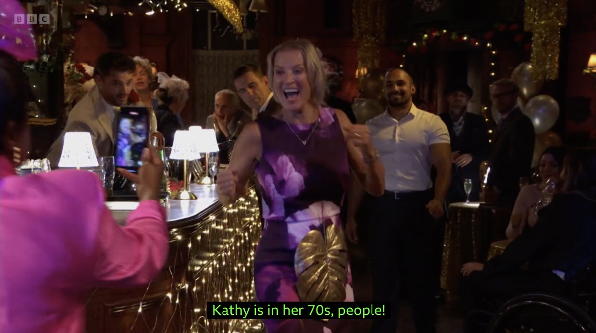 IndistinctCha11's tweet photo. Kathy Beale after a few too many: pure comedy gold. The tonic we didnβt know we needed. π·π€£ #EastEnders #KathyBeale #legend #drunk https://t.co/ZVW0EuWiUR