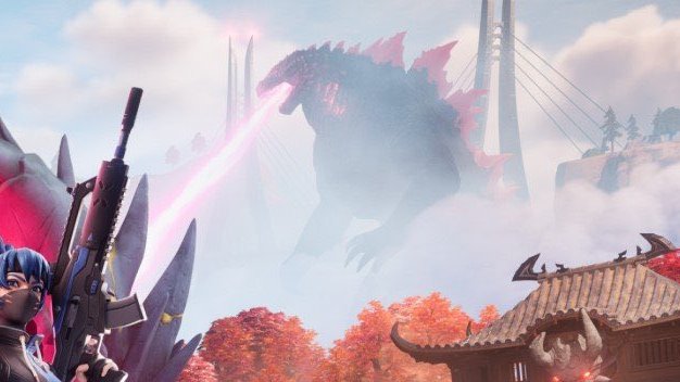 ShiinaBR's tweet photo. Godzilla will be a boss on the Chapter 6 map 🔥

Today's teaser already made this obvious, but I can confirm that Godzilla is both a skin and a gameplay boss, similar to the giant Doctor Doom 👀 https://t.co/wW1K4W1kSt