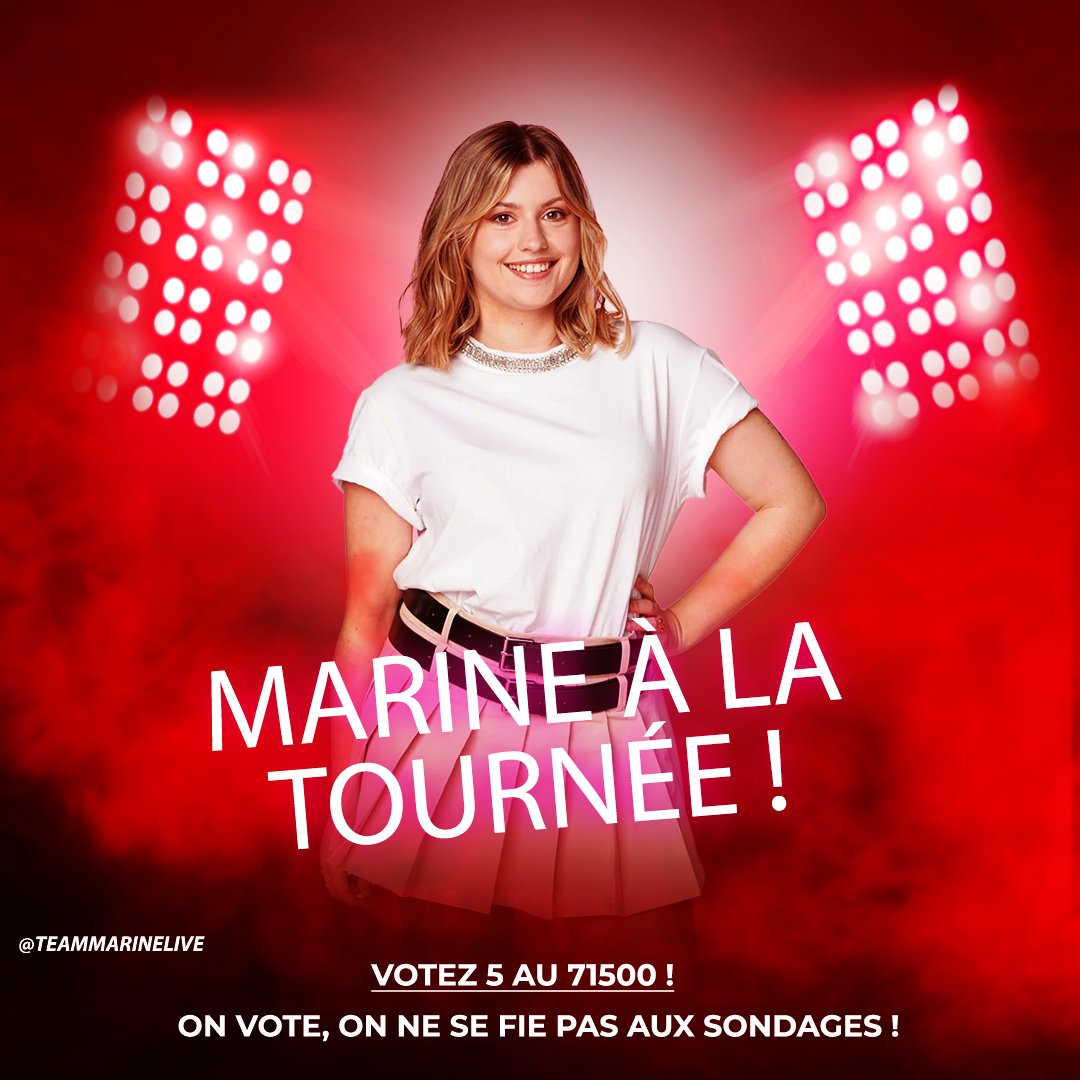 J'ai fait cette affiche car 𝐨𝐧 𝐝𝐨𝐢𝐭 𝐬𝐞 𝐦𝐨𝐛𝐢𝐥𝐢𝐬𝐞𝐫

⚠️ 𝗢𝗻 𝘃𝗼𝘁𝗲 𝗲𝘁 𝗼𝗻 𝗻𝗲 𝘀𝗲 𝗳𝗶𝗲 𝗽𝗮𝘀 𝗮𝘂𝘅 𝘀𝗼𝗻𝗱𝗮𝗴𝗲𝘀 ! ⚠️

Marine doit faire la tournée, elle travaille beaucoup et assure à tous les primes !

👉 5 AU 71500

#StarAcademyLeLive #StarAcademy