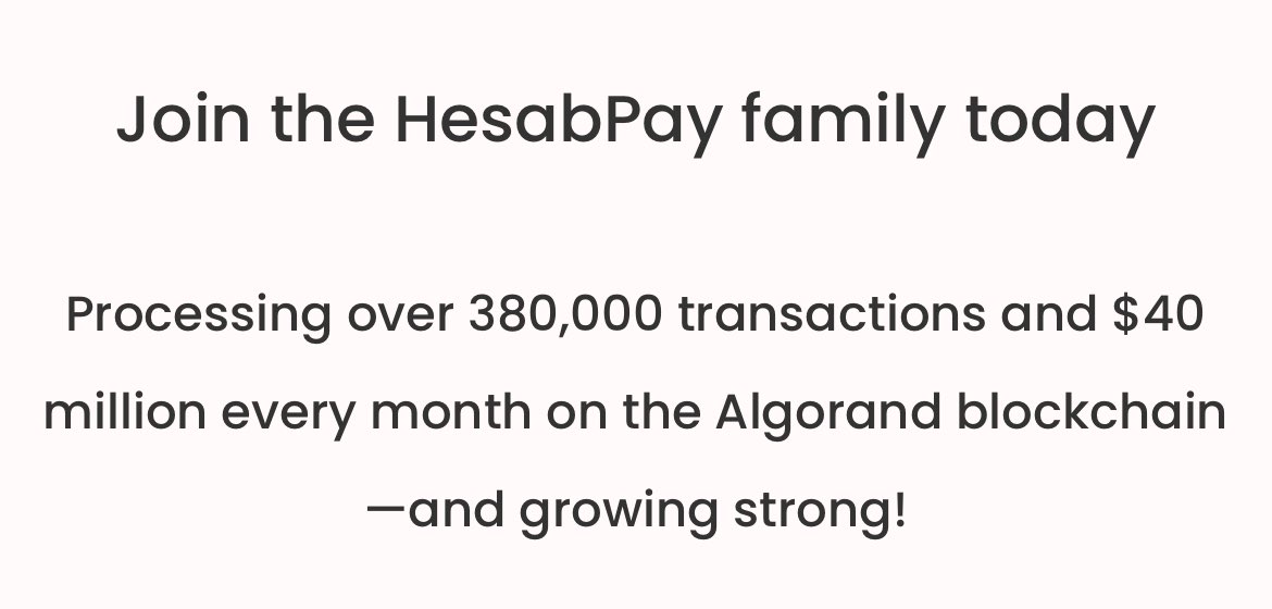 Mere289's tweet photo. 380,000 TRANSACTIONS 👀
👇🏼
$40,000,000 💆🏼♂️
👇🏼
E V E R Y MONTH💨
👇🏼
@HesabPay_ 😎
#OnlyOnAlgorand $ALGO ⛓️🔐
https://t.co/MeohRjBGPs https://t.co/vYN85yUXXY
