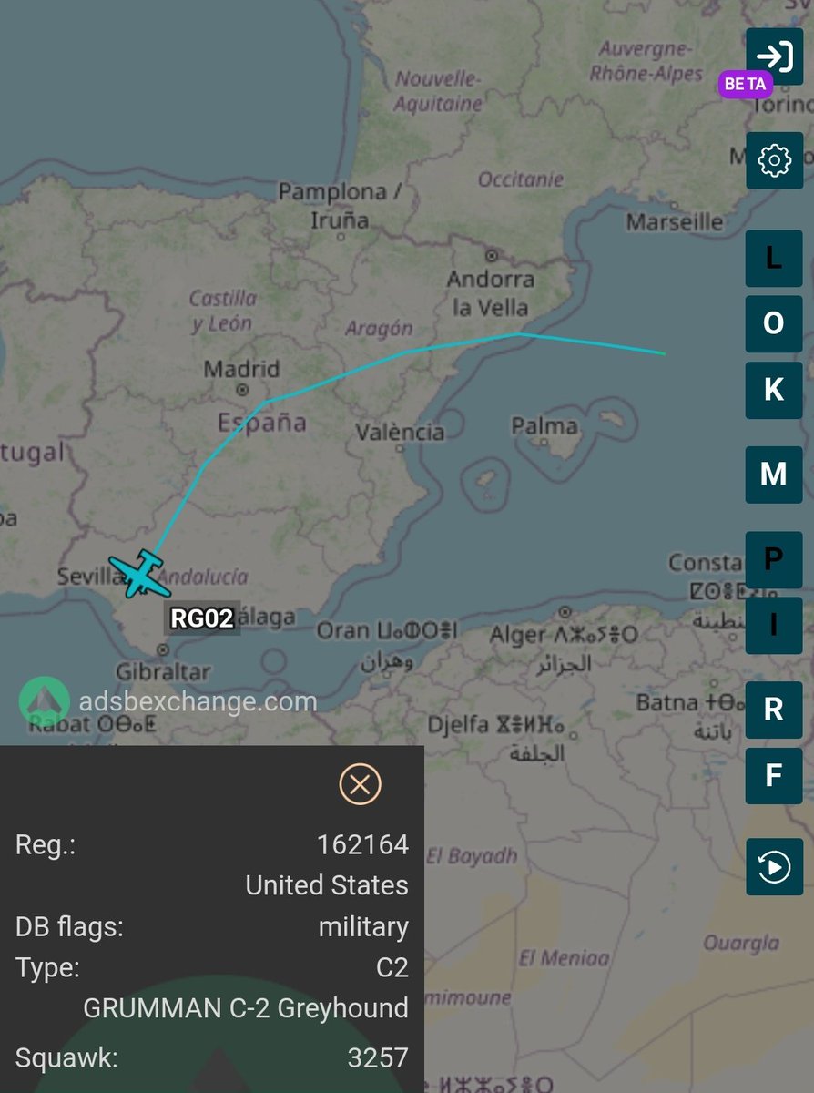 Sembla que tenim un Porta-avions de la US Navy davant del litoral de Catalunya, es poden veure avions i helicòpters operant des del mig del Mediterrani. Sembla que un Black Hawk hauria vingut fins a Barcelona i un Greyhound ha anat fins a Rota per l'interior de la península.
