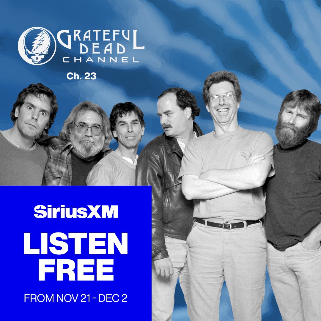 SiriusXM’s Listen Free Event is on now! Start exploring the Grateful Dead Channel and more incredible <a href="/SIRIUSXM/">SiriusXM</a> channels. Just turn on your car radio and listen free, now through December 2. siriusxm.com/GratefulDeadLF