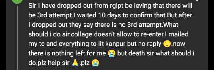 72900Introvert's tweet photo. Health is genuinely considered as topmost priority! Playing with our mental health can put us in a serious health issue later on, so please kindly #Restore3rdAttempt atleast for this batch!
@Director_IITK
@agrawalmanindra @EduMinOfIndia @dpradhanbjp @anubha1812 @ThePradeepRawat https://t.co/cA1ufVhU5Y