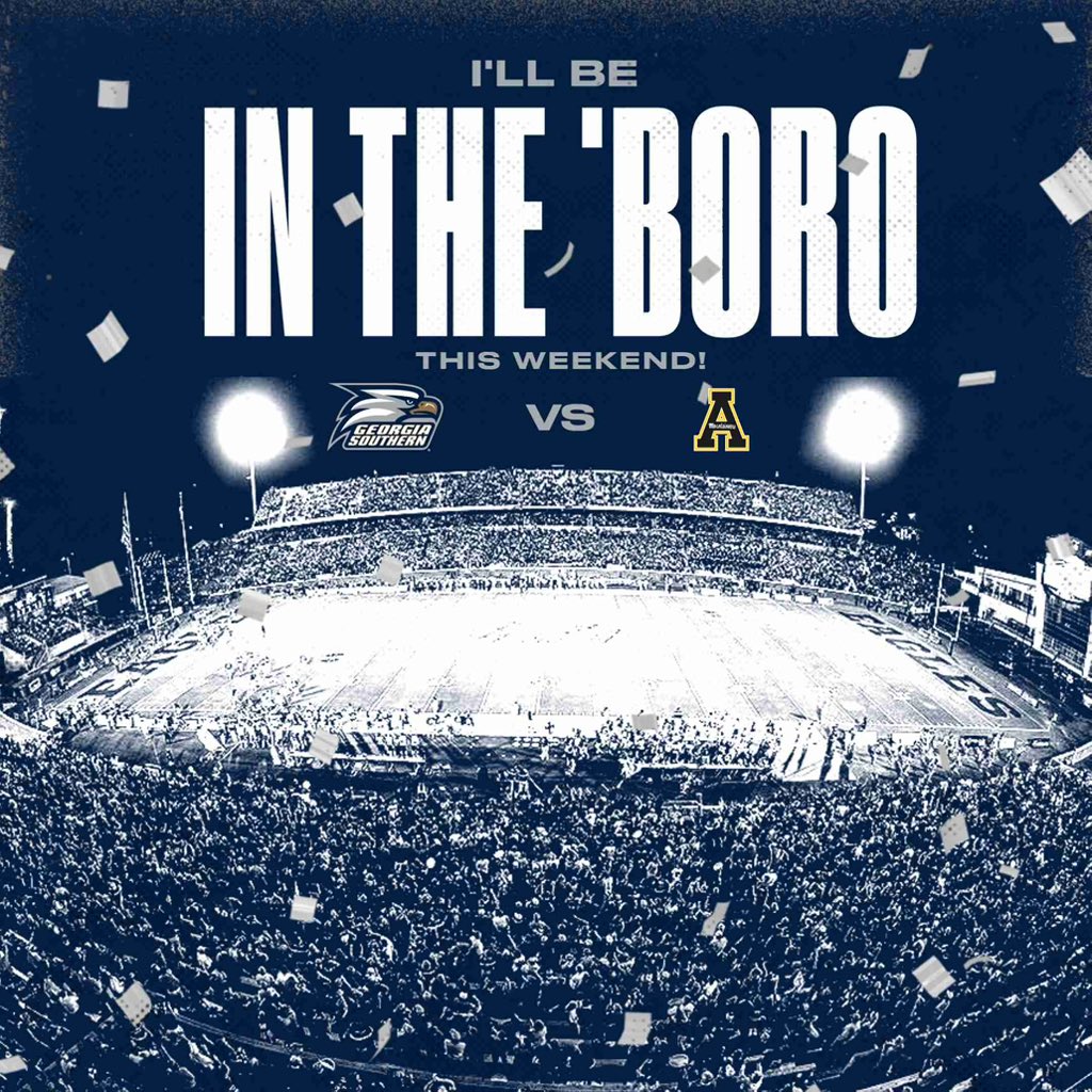 Excited to be in the Boro this Saturday at Georgia Southern! <a href="/CoachRyanAplin/">Ryan Aplin</a> <a href="/bhernyscoutguy/">Brian Herny</a> <a href="/RecruitingBh/">BH Recruiting Assistance</a>