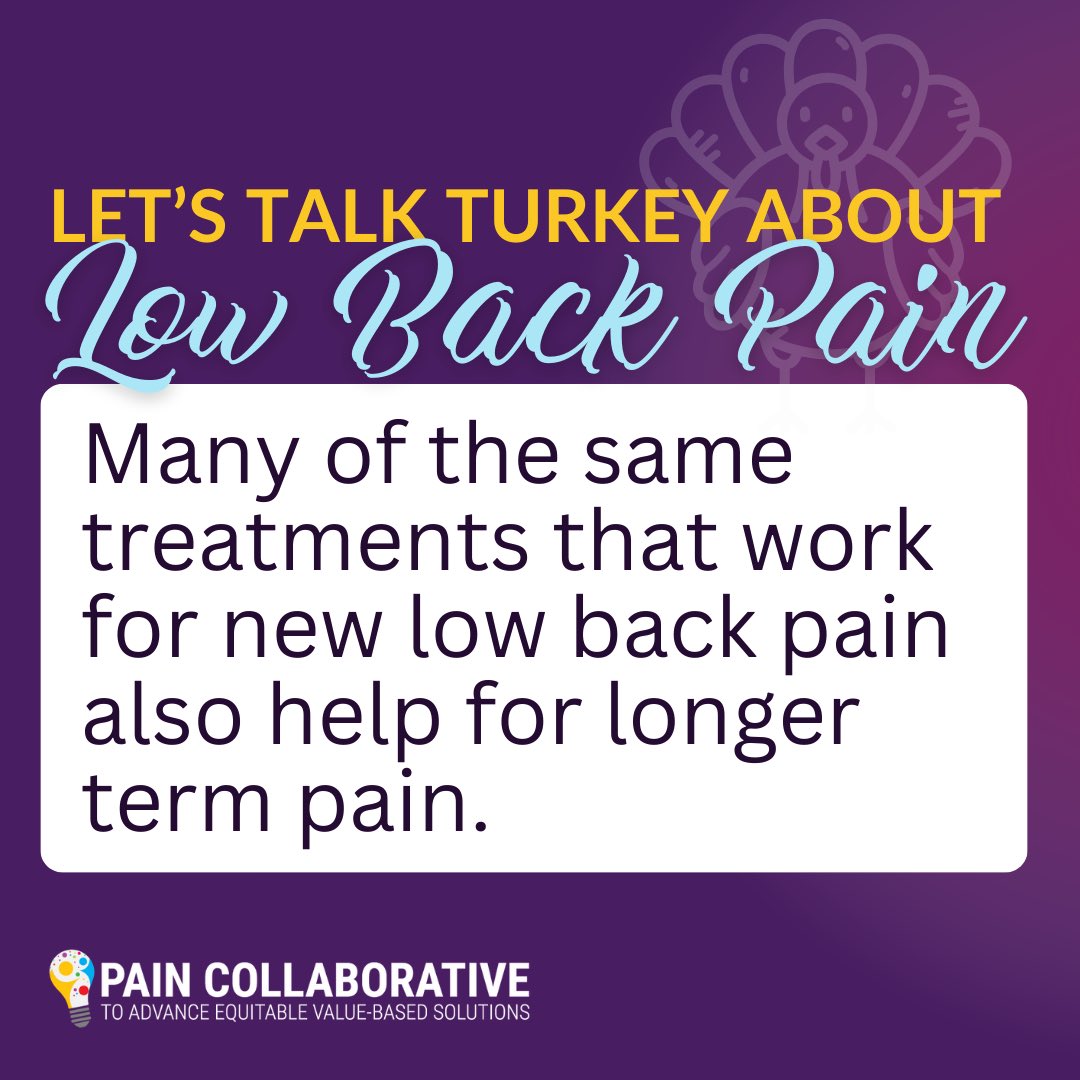 Let's #TalkTurkeyAboutLowBackPain
One common belief - there is one “right” way to fix #LowBackPain. In reality, effective treatment may require combining various strategies. Finding the right approach for you matters. <a href="/DukeHealth/">Duke Health</a> <a href="/DukeSpine/">Duke Spine</a> <a href="/DukeOrtho/">Duke Orthopaedics</a> <a href="/OGdukeneurosurg/">Oren Gottfried, MD</a> <a href="/chadcookpt/">ChadCookPT</a>