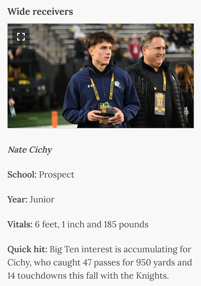Nathan Cichy (@nate_cichy) on Twitter photo Grateful to be included in the <a href="/ngpreps/">News-Gazette Preps</a> 89th All State Team! Thanks to all my coaches for making it possible!
<a href="/PHSKnightsFBall/">Prospect Football</a> <a href="/EDGYTIM/">Timothy “EDGYTIM” OHalloran</a> <a href="/PrepRedzoneIL/">Prep Redzone Illinois</a> <a href="/AllenTrieu/">Allen Trieu</a> <a href="/WRTreezy/">Roy Roundtree</a> <a href="/OJW_Scouting/">PrepRedzone Oliver</a> <a href="/TylerBarnesIOWA/">Tyler Barnes</a> <a href="/coachjstepp/">Coach Justin Stepp</a> <a href="/LemmingReport/">Tom Lemming</a> <a href="/PHS_DeBoeuf/">Dan DeBoeuf</a> <a href="/TimBeishir/">Tim Beishir</a> <a href="/CoachJenisch/">Brad Jenisch</a> Grateful to be included in the <a href="/ngpreps/">News-Gazette Preps</a> 89th All State Team! Thanks to all my coaches for making it possible!
<a href="/PHSKnightsFBall/">Prospect Football</a> <a href="/EDGYTIM/">Timothy “EDGYTIM” OHalloran</a> <a href="/PrepRedzoneIL/">Prep Redzone Illinois</a> <a href="/AllenTrieu/">Allen Trieu</a> <a href="/WRTreezy/">Roy Roundtree</a> <a href="/OJW_Scouting/">PrepRedzone Oliver</a> <a href="/TylerBarnesIOWA/">Tyler Barnes</a> <a href="/coachjstepp/">Coach Justin Stepp</a> <a href="/LemmingReport/">Tom Lemming</a> <a href="/PHS_DeBoeuf/">Dan DeBoeuf</a> <a href="/TimBeishir/">Tim Beishir</a> <a href="/CoachJenisch/">Brad Jenisch</a>