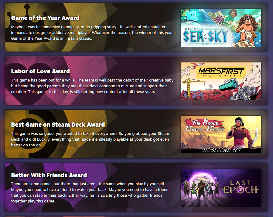 Gerizzosh's tweet photo. My Steam awards nominations

https://t.co/bk5DqpsTWS

#steamsale #steamawards #indiegames https://t.co/Q8jUAA2ddZ