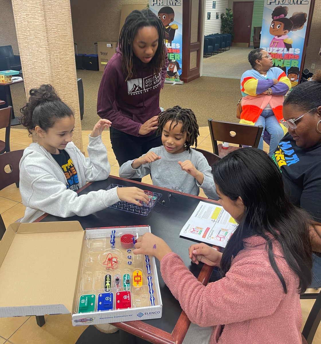ExponentiaPrime's tweet image. 🎉 Math Circle moments = pure joy! From teamwork to problem-solving, these young thinkers are unstoppable! 🧠✨ The journey doesn’t stop here—our K-5 Math Competition is coming up on Feb. 15 at the Indiana State Museum! 🏆 Register at our website! #ExponentiaPrime #MathCircle