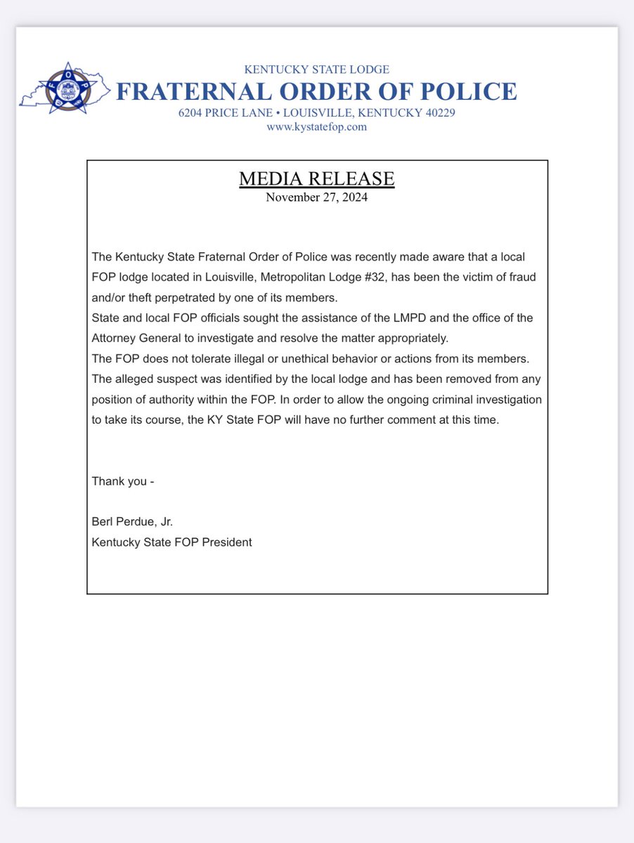 KY State FOP tweet media
