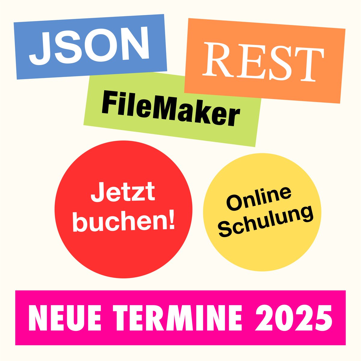 Neue Termine im Januar 2025: Mit #FileMaker das Internet erobern: vierteiliger Online-Workshop mit Bernhard Schulz zur Nutzung von REST-/#JSON-Schnittstellen mithilfe von FileMaker. Ohne zusätzliche Plugins effektiv Daten mit Fremdsystemen austauschen. filemaker-magazin.de/neuigkeit/4275