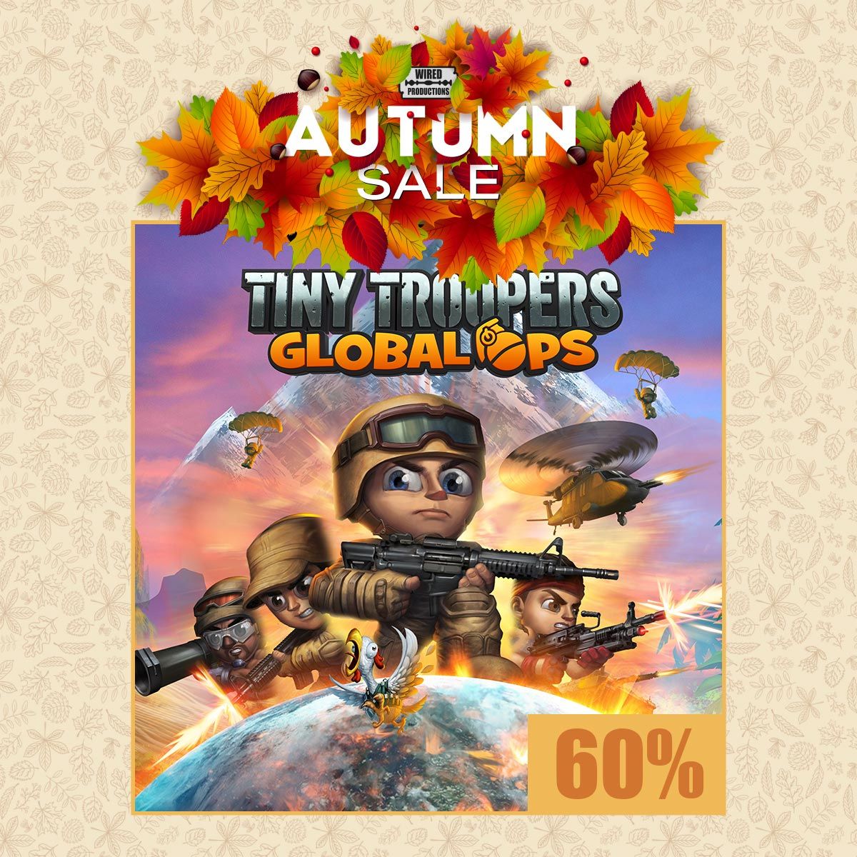Troopers!

Your mission:
🎖️ 40+ levels
🎖️ Full solo campaign
🎖️ Online MP and full Crossplay
🎖️ 60% off in the Wired Autumn Sale!

Enlist with the #TinyTroopers: Global Ops Today 🪂

🌎: wired.gg/Autumn2024

#IndieGame #Steam #VideoGames