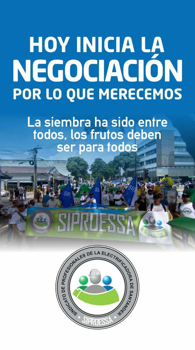 Loquepasaenbuca's tweet photo. Hoy inicia el proceso de negociación colectiva del Sindicato de Profesionales de la Electrificadora de Santander con ESSA Grupo EPM, esperamos los mejores resultados. Los trabajadores somos la fuerza que  moviliza la energía en ESSA https://t.co/C28fIloEqu