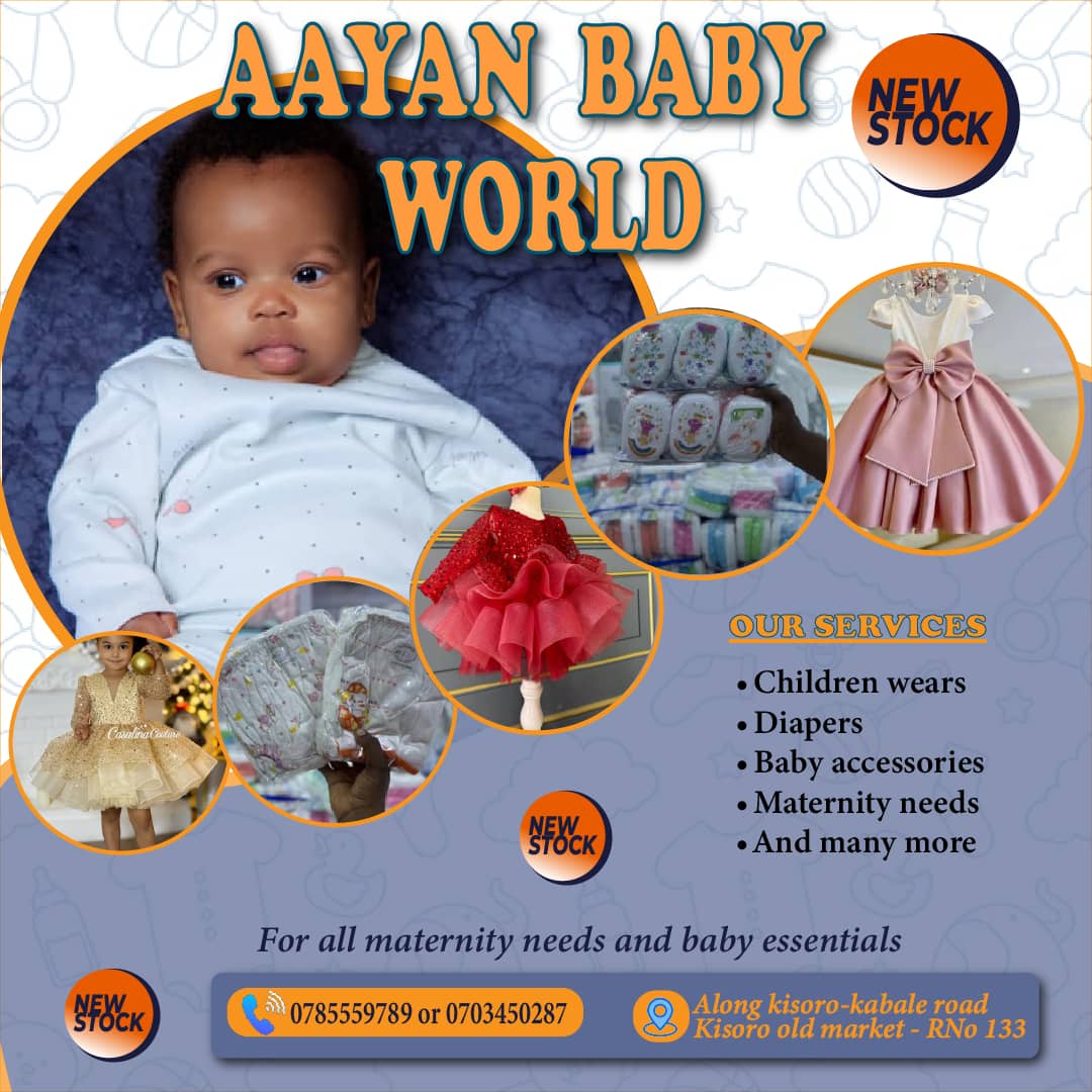 gnsolutionsug's tweet image. Let the little ones look cool this festive season because Aayan baby worlds has it all. Contact @gnsolutionsug for such a flier 💻