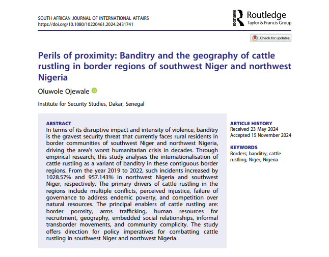 The SAIIA Journal (@saiiajournal) on Twitter photo 🔔Be sure to read our latest article by Oluwole Ojewale which is now published online.
🔗tandfonline.com/doi/full/10.10…
<a href="/SAIIA_info/">South African Institute of International Affairs</a> <a href="/Rout_PoliticsIR/">Routledge Politics, IR & Area Studies</a> <a href="/TandF_Africa/">T&F Africa</a> 🔔Be sure to read our latest article by Oluwole Ojewale which is now published online.
🔗tandfonline.com/doi/full/10.10…
<a href="/SAIIA_info/">South African Institute of International Affairs</a> <a href="/Rout_PoliticsIR/">Routledge Politics, IR & Area Studies</a> <a href="/TandF_Africa/">T&F Africa</a>