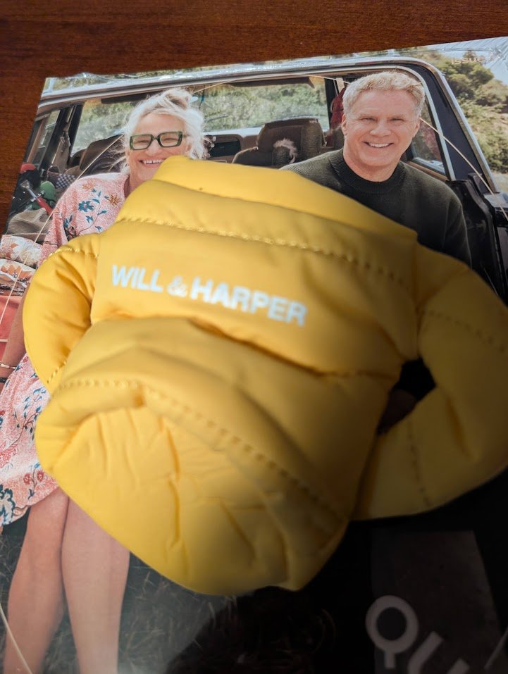 Saw Planes, Trains, and Automobiles at the Netflix Egyptian Theater in Hollywood last night, and got a free Will &amp; Harper drink koozie/parka
(also a print magazine, because Netflix feels bad it has killed physical media)