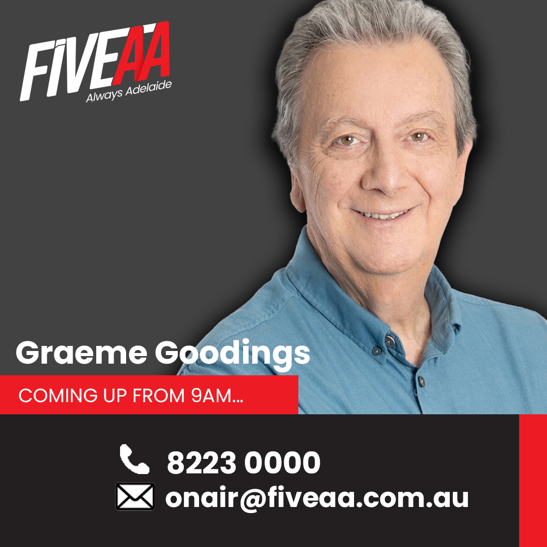 FIVEAA (@1395fiveaa) on Twitter photo Mornings with <a href="/GraemeGoodings/">Graeme Goodings</a>:
- Report into the grocery pricing inquiry <a href="/SimmsRobert/">Robert Simms MLC</a>
- Christmas decorations in Adelaide <a href="/MLCPangallo/">FrankPangalloMLC</a> <a href="/CityofAdelaide/">CityofAdelaide</a>
- Sale of knives bill <a href="/jackbattybragg/">Jack Batty MP</a>
- The legal segment <a href="/JohnstonWithers/">Johnston Withers Lawyers</a>
- Tomato growers to rally at Parliament House Mornings with <a href="/GraemeGoodings/">Graeme Goodings</a>:
- Report into the grocery pricing inquiry <a href="/SimmsRobert/">Robert Simms MLC</a>
- Christmas decorations in Adelaide <a href="/MLCPangallo/">FrankPangalloMLC</a> <a href="/CityofAdelaide/">CityofAdelaide</a>
- Sale of knives bill <a href="/jackbattybragg/">Jack Batty MP</a>
- The legal segment <a href="/JohnstonWithers/">Johnston Withers Lawyers</a>
- Tomato growers to rally at Parliament House