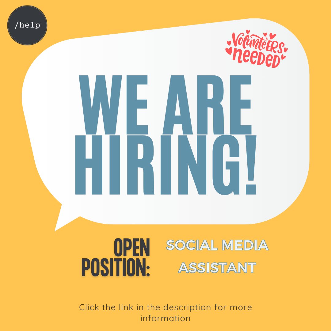 📢We're looking for more Volunteer Social Media Assistants!

If you're interested in helping us out with our socials, please fill in this form: forms.gle/4NG5y2pZ7WGFtX…