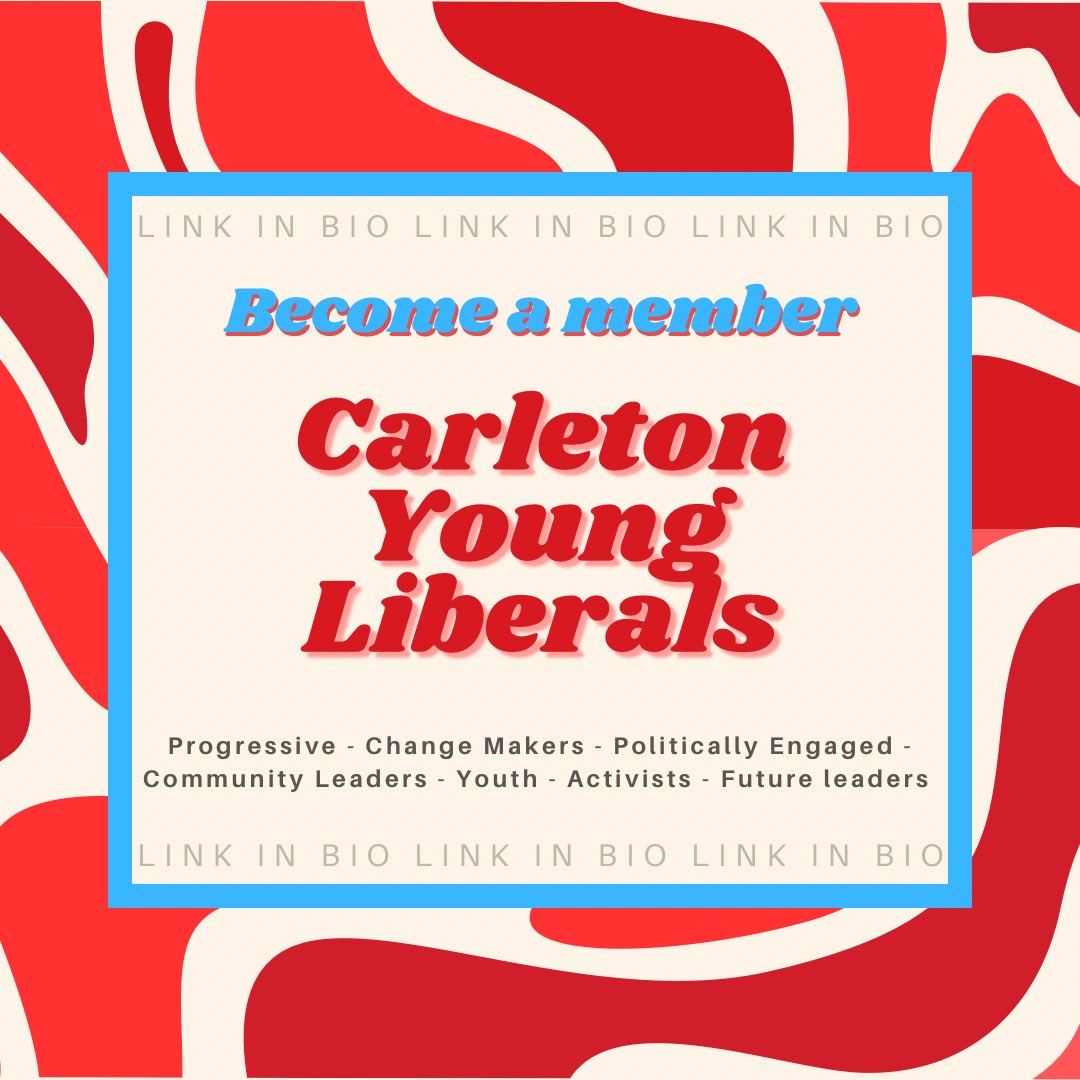 Ready to make an impact? 

Join the Carleton Young Liberals—a community of change-makers, advocates, and future leaders working toward progress.

📲Sign up through the link in our bio!
