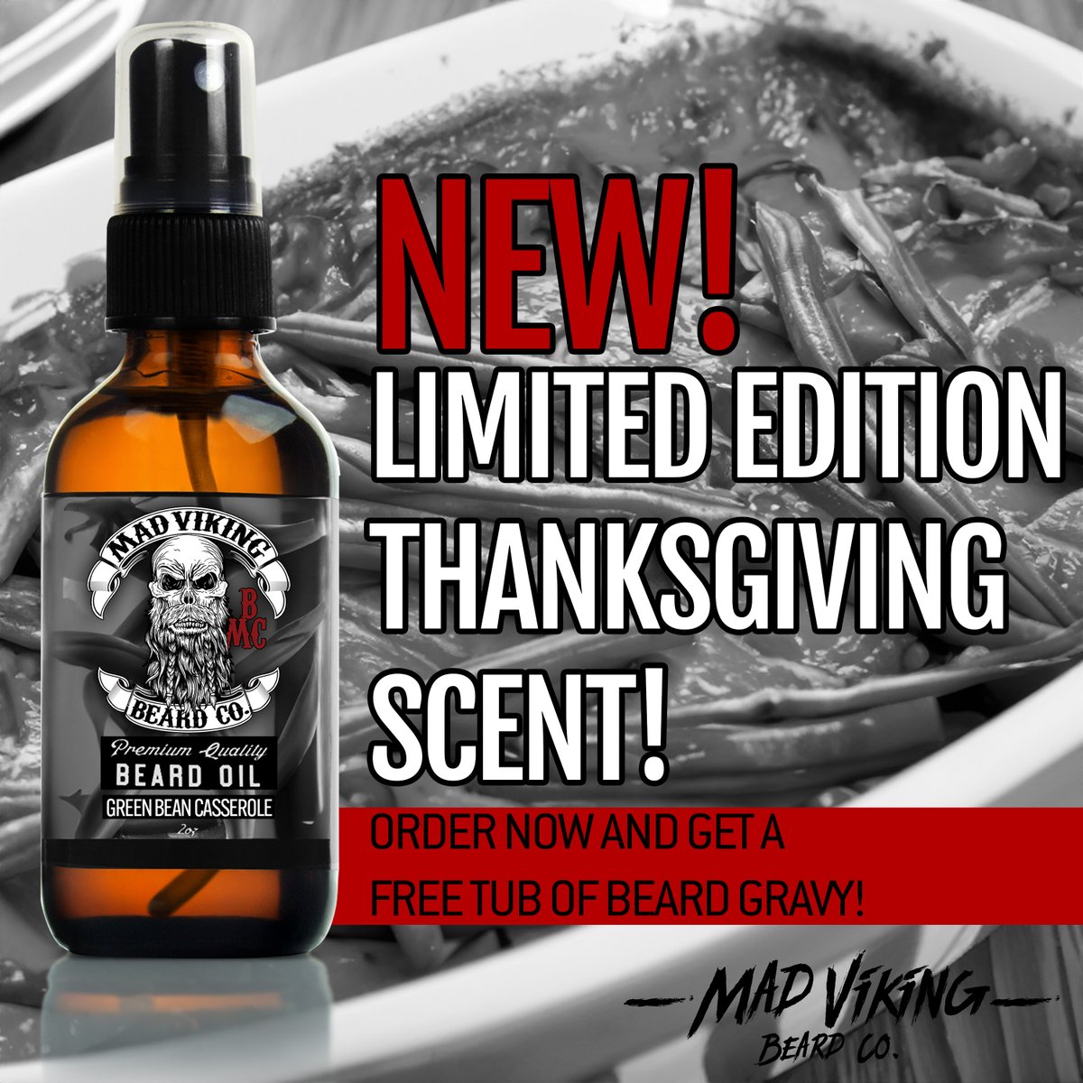Would you want to see this!? Green Bean Casserole scented beard oil!

Our AXE30 BLACK FRIDAY SALE is still happening!! Don't miss out on savings!

Tomorrow is Thanksgiving, what are YOU thankful for?