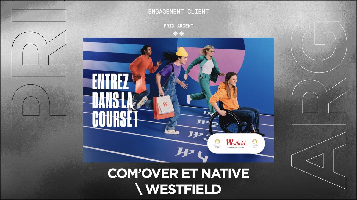 Catégorie engagement client, un #ARGENT pour <a href="/urw_group/">Unibail-Rodamco-Westfield</a>, <a href="/comoveragency/">Com'Over</a> et  @agence_native pour le dispositif « Westfield - The Place To Play ». Un grand bravo. #gpstrat #marketingsportif #Paris2024