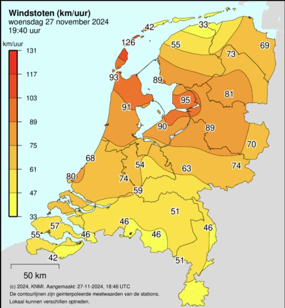 weatherzonebnlx's tweet image. En we hebben de 126 km/u op #Vlieland ⚠️ #Storm #Conall