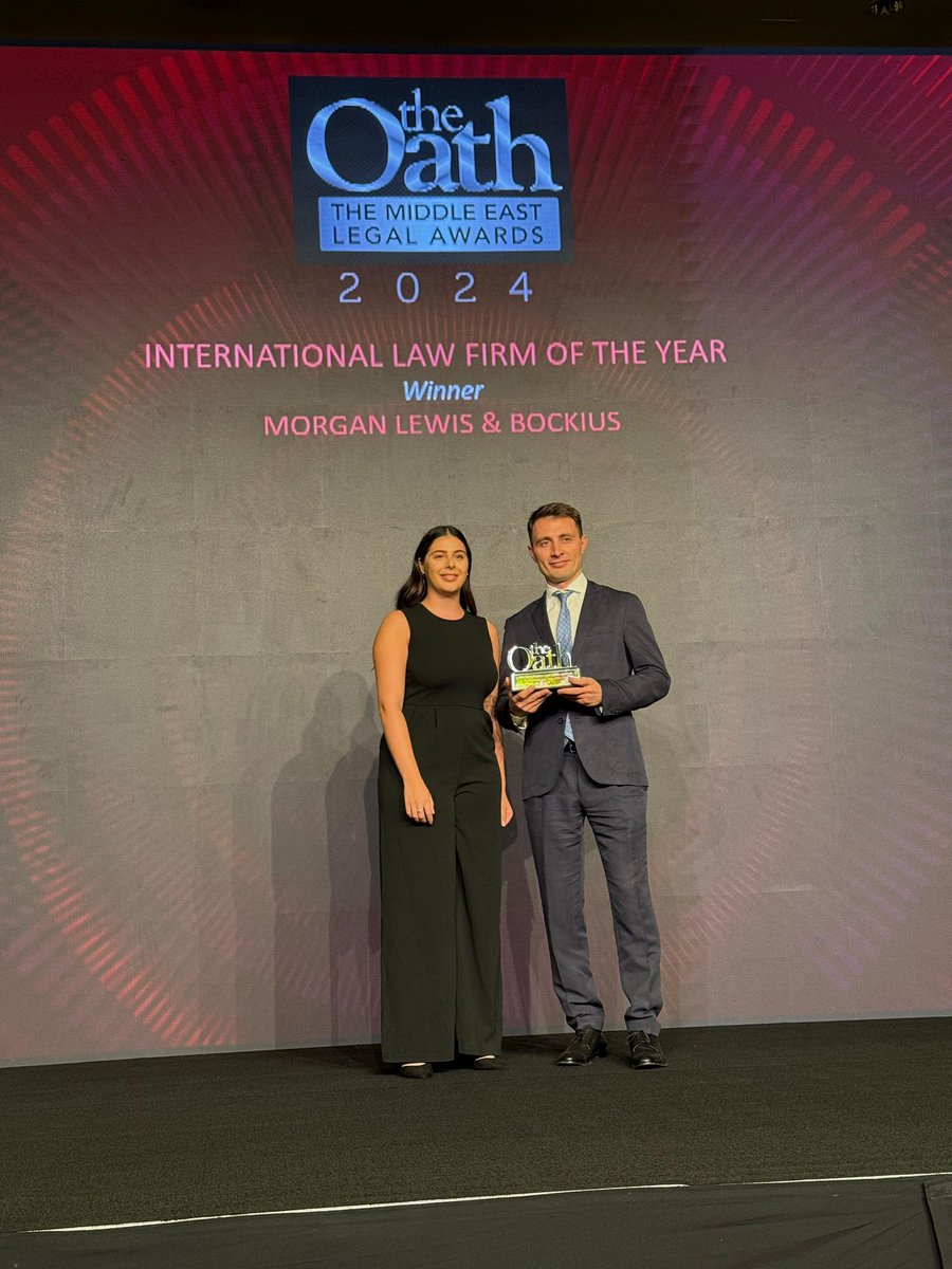 The Oath Magazine (@theoathme) on Twitter photo A big win for Morgan Lewis & Bockius as - International Law Firm of the Year! Bridging global excellence in legal practice. Sponsored by <a href="/LexisNexis_ME/">LexisNexis ME</a>
<a href="/MorganLewisLaw/">Morgan Lewis</a>
#TOLA2024 #TheOathLegalAwards A big win for Morgan Lewis & Bockius as - International Law Firm of the Year! Bridging global excellence in legal practice. Sponsored by <a href="/LexisNexis_ME/">LexisNexis ME</a>
<a href="/MorganLewisLaw/">Morgan Lewis</a>
#TOLA2024 #TheOathLegalAwards