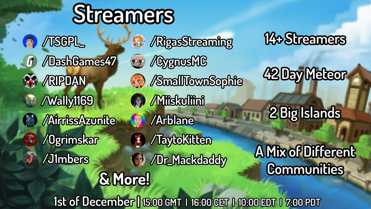 RigasStreaming's tweet photo. I’m diving into Eco, where we  will build a thriving society together or watch it collapse under the weight of poor decisions. No pressure.

Join me and some amazing streamer friends try not to totally destroy the eco system 

Starting this Saturday December 1st
#EcoGame https://t.co/0jAWyJoOMv