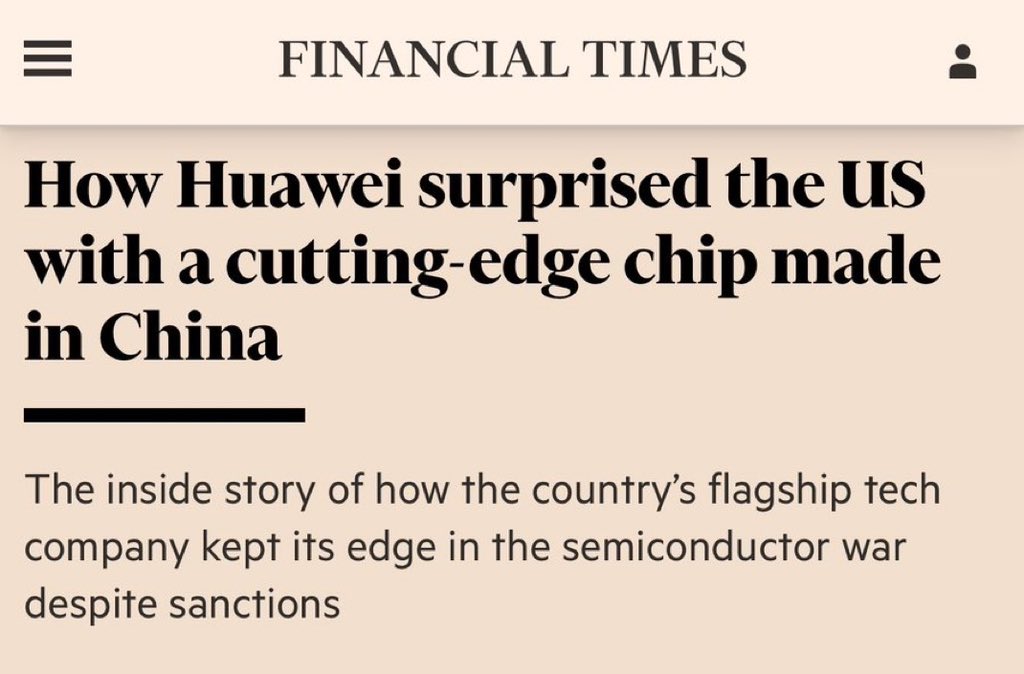 🇨🇳 Huawei Mate 70’s chip was deemed “impossible” under U.S. export controls. Some say those controls supercharged China’s chip ambitions. I disagree. Export controls were never about stopping China—they were about buying time for 🇺🇸 industrial policy to pull us ahead in the race.