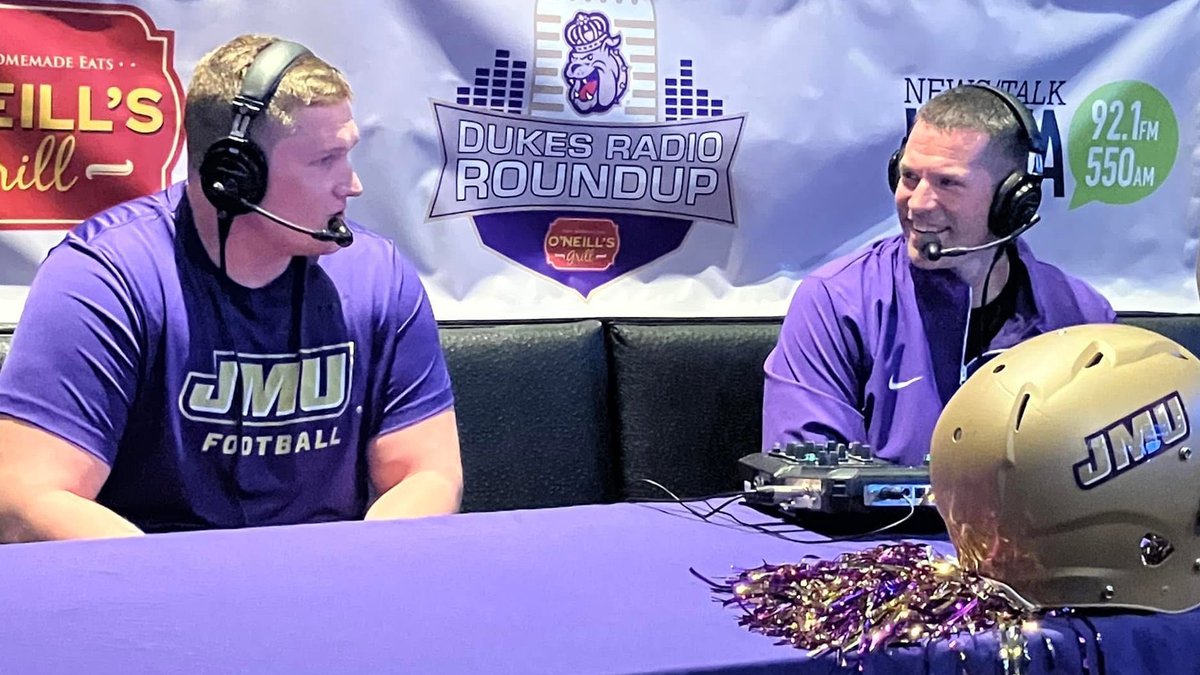 Dave Riggert (@daveriggert) on Twitter photo James Madison RG Cole Potts came on Dukes Radio Roundup at O'Neill's Grill as he prepares for his final game at Bridgeforth Stadium on Saturday against Marshall.
๐ bit.ly/4i0RHQG
<a href="/JMUFootball/">JMU Football</a> | <a href="/CPotts66/">Cole Potts</a> James Madison RG Cole Potts came on Dukes Radio Roundup at O'Neill's Grill as he prepares for his final game at Bridgeforth Stadium on Saturday against Marshall.
๐ bit.ly/4i0RHQG
<a href="/JMUFootball/">JMU Football</a> | <a href="/CPotts66/">Cole Potts</a>