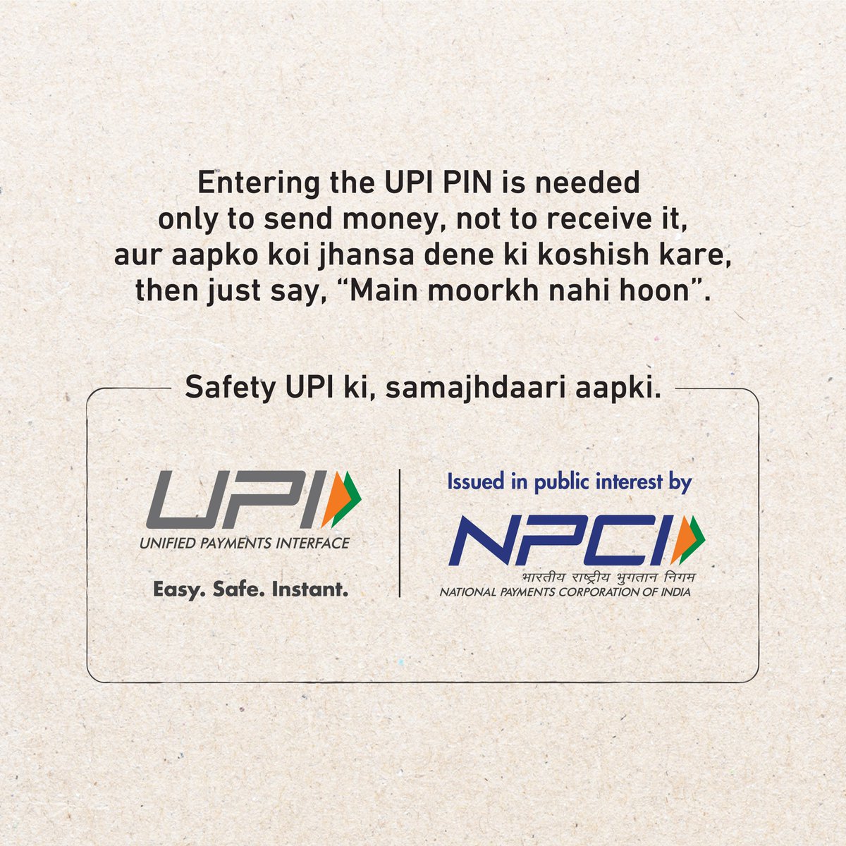 UPI_NPCI's tweet photo. Sometimes, the desire for more can turn into an unlucky sore. 

Remember that to receive money, you do not have to enter your UPI PIN.
#MainMoorkhNahiHoon.

@timesofindia I @NPCI_NPCI I @dilipasbe

#UPI #UPIChalega #TheCommonMan #ConmanVsCommonMan https://t.co/StZQmLw5ja