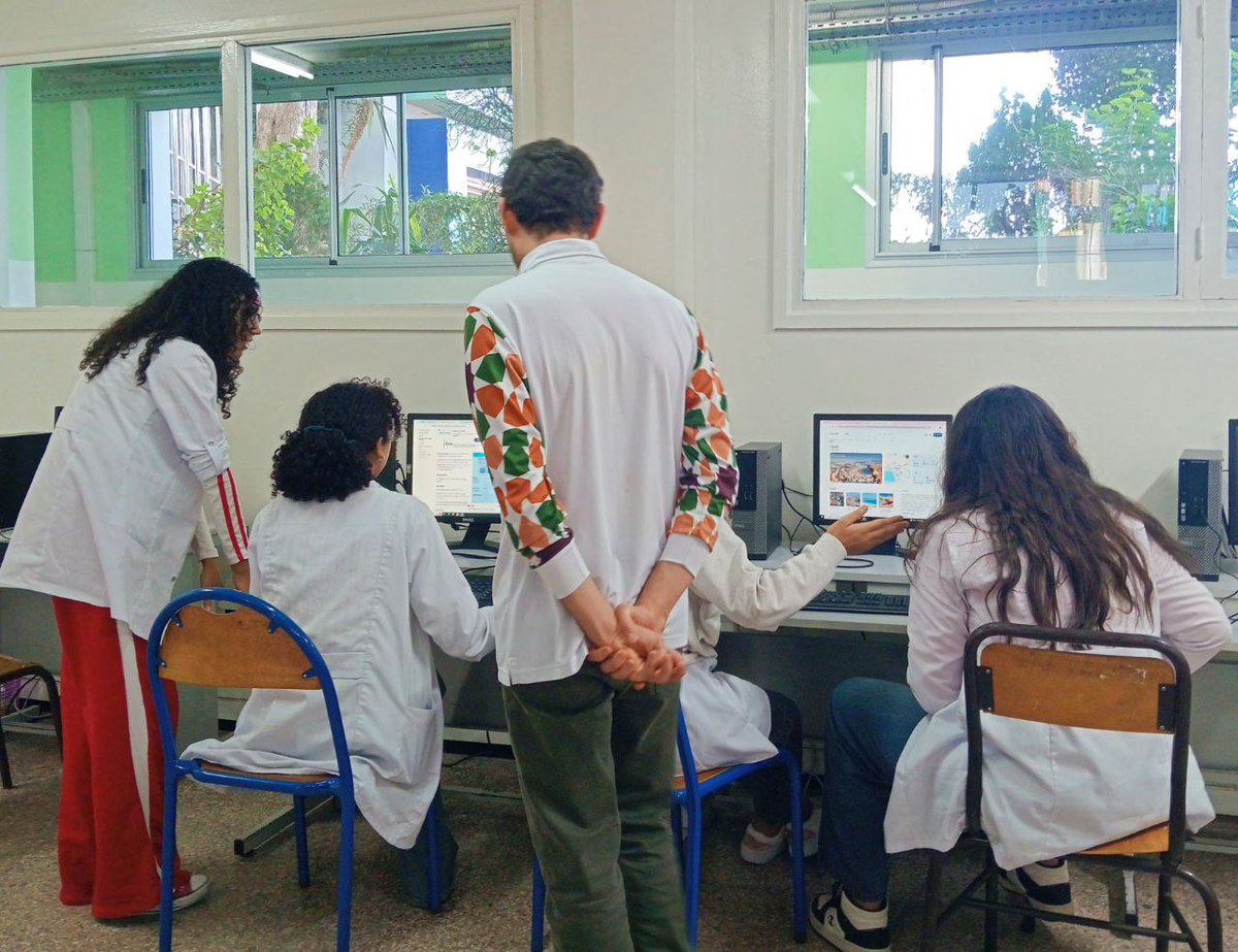 Wikimedia Morocco | ويكيميديا المغرب (@wikimedia_ma) on Twitter photo The Wikimedia Morocco User Group held a workshop at Madina Schools, Casablanca.
Students explored how Wikipedia works, learned article writing & verification, and made their first edits!
 
Thanks to Madina Schools for hosting and to the students for their enthusiasm! The Wikimedia Morocco User Group held a workshop at Madina Schools, Casablanca.
Students explored how Wikipedia works, learned article writing & verification, and made their first edits!
 
Thanks to Madina Schools for hosting and to the students for their enthusiasm!