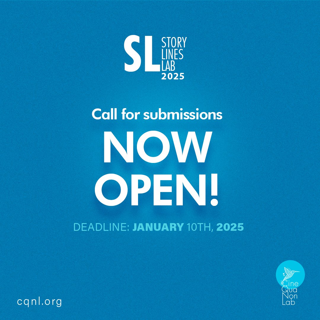 CineQuaNonLab's tweet photo. 🚨 Storylines Lab 2025: OPEN CALL! 🚨

Ready to refine your script and elevate your storytelling skills?

📅 Deadline: January 10th, 2025
💻 Online sessions
🌐 Apply now: https://t.co/bSqFkAndHU

#SL #Online #scriptlab #lab https://t.co/RVTF0ylSPw