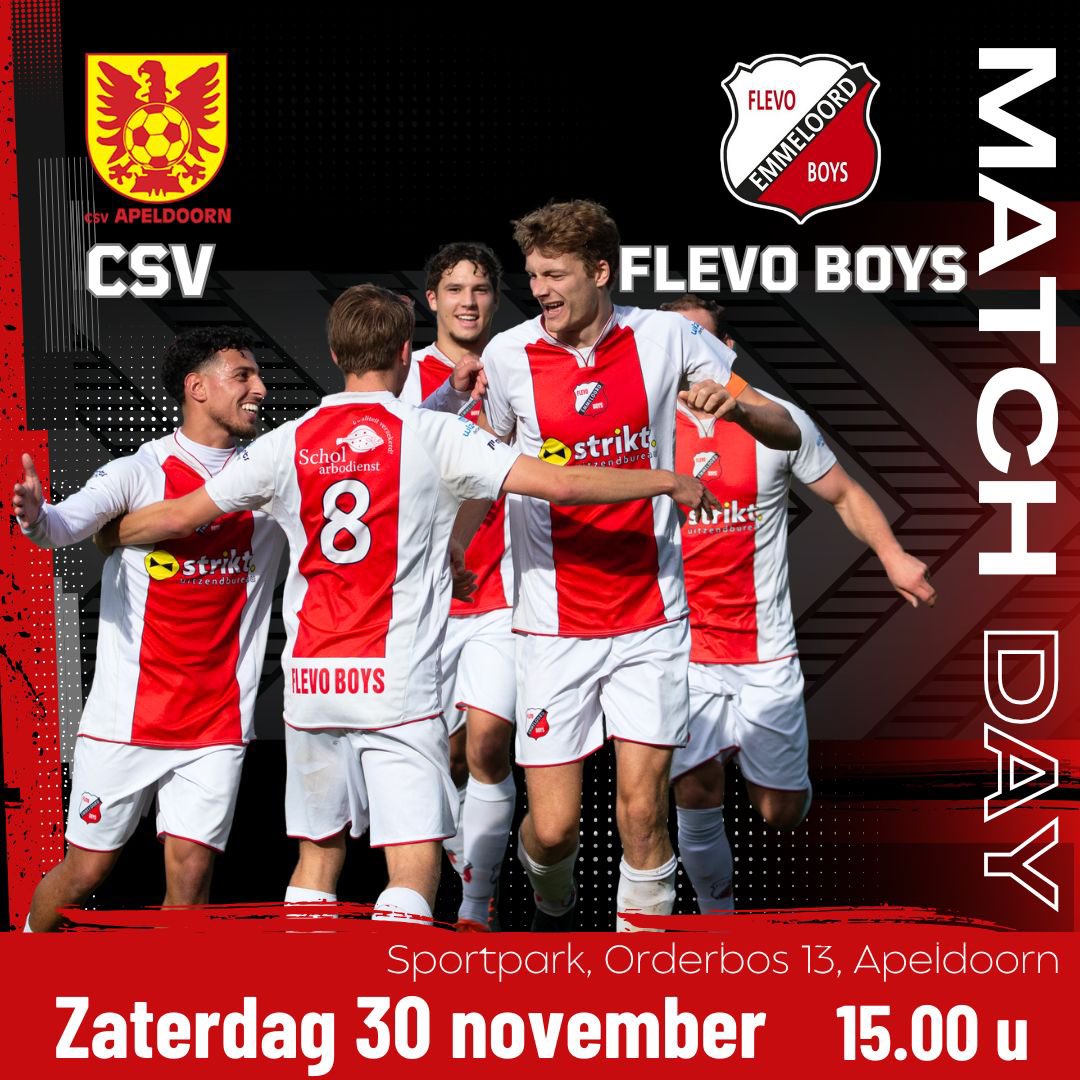 NEXT MATCH !

Zaterdag 30 november gaat Flevo boys op bezoek bij <a href="/csv_apeldoorn/">csv Apeldoorn</a> 

Lees hier de voorbeschouwing ⬇️

flevoboys.nl/voorbeschouwin…