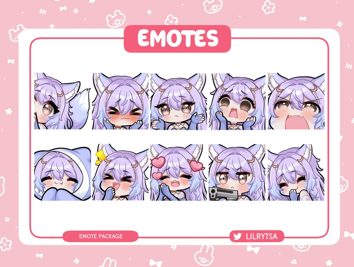 Thank you <a href="/lilrytsa/">Rytsa ❤️ ° Comms OPEN °</a> for the emotes i love them 💕#vtuber #emotes #VTuber楽曲ランキング