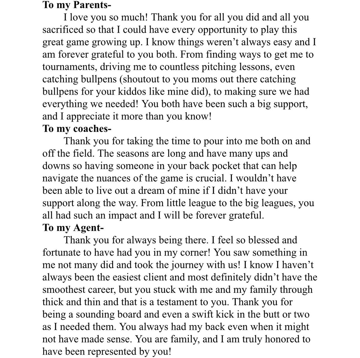 I was drafted in 2010 and today I am officially announcing my retirement from baseball. 

This year has been a rollercoaster—from fearing I needed Tommy John surgery to discovering I was physically fine, only to realize my biggest hurdle was my own mind. 

While working to get