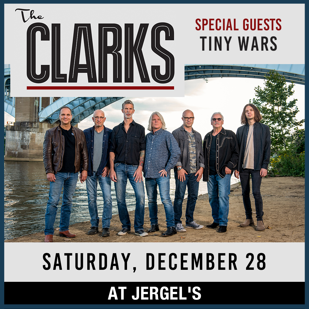 NEW SHOW 🚨 <a href="/theclarks/">The Clarks</a> with <a href="/TinyWarsPgh/">Tiny Wars</a> at @Jergels on December 28th!

⏰ Tickets are on sale now!
🎟️ bit.ly/TheClarksJRG