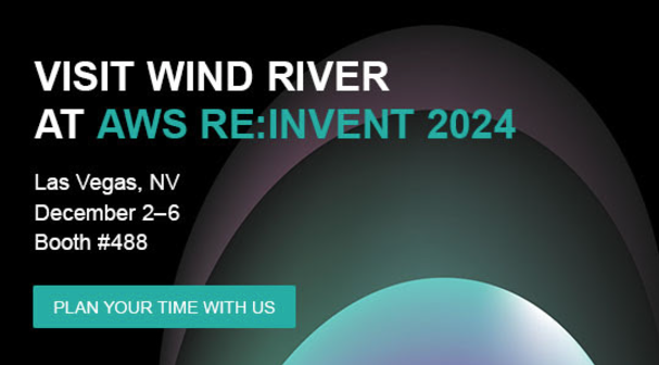 WindRiver's tweet photo. Looking forward to AWS re:Invent and exploring how Wind River on AWS helps you move at the speed of innovation! ๐
๐Plan to stop by both #488 or book a meeting with the Wind River team here: https://t.co/cZF2aWKtj4
@AWSEvents #AWSreInvent #AWS #IntelligentEdge https://t.co/yhf8ddkxuM