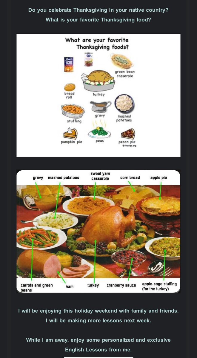 LearnEnglishMJ's tweet photo. Happy Thanksgiving 🦃🍽 https://t.co/wwZ11SjUyt