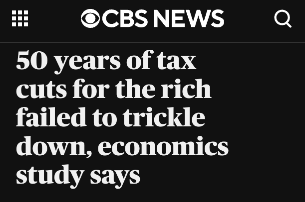 Researchers at the London School of Economics found that 50 years of tax cuts for the wealthy did not trickle down to the middle class and only served to help the rich get richer.

What does Trump have planned for his second term? Even more trickle-down nonsense.