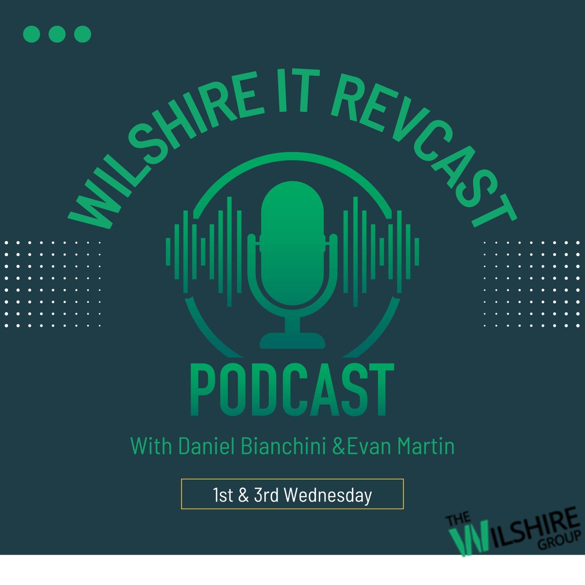 It's Wilshire Wednesday! If you haven't checked out the Wilshire IT RevCast you should <a href="/Daniel_TWG/">Daniel Bianchini</a> &amp; <a href="/Evan_Wilshire/">Evan M</a> bring some amazing guest and subjects in Healthcare Revenue Cycle and IT. Listen at hubs.li/Q02YS6C00, or on your favorite podcast app!