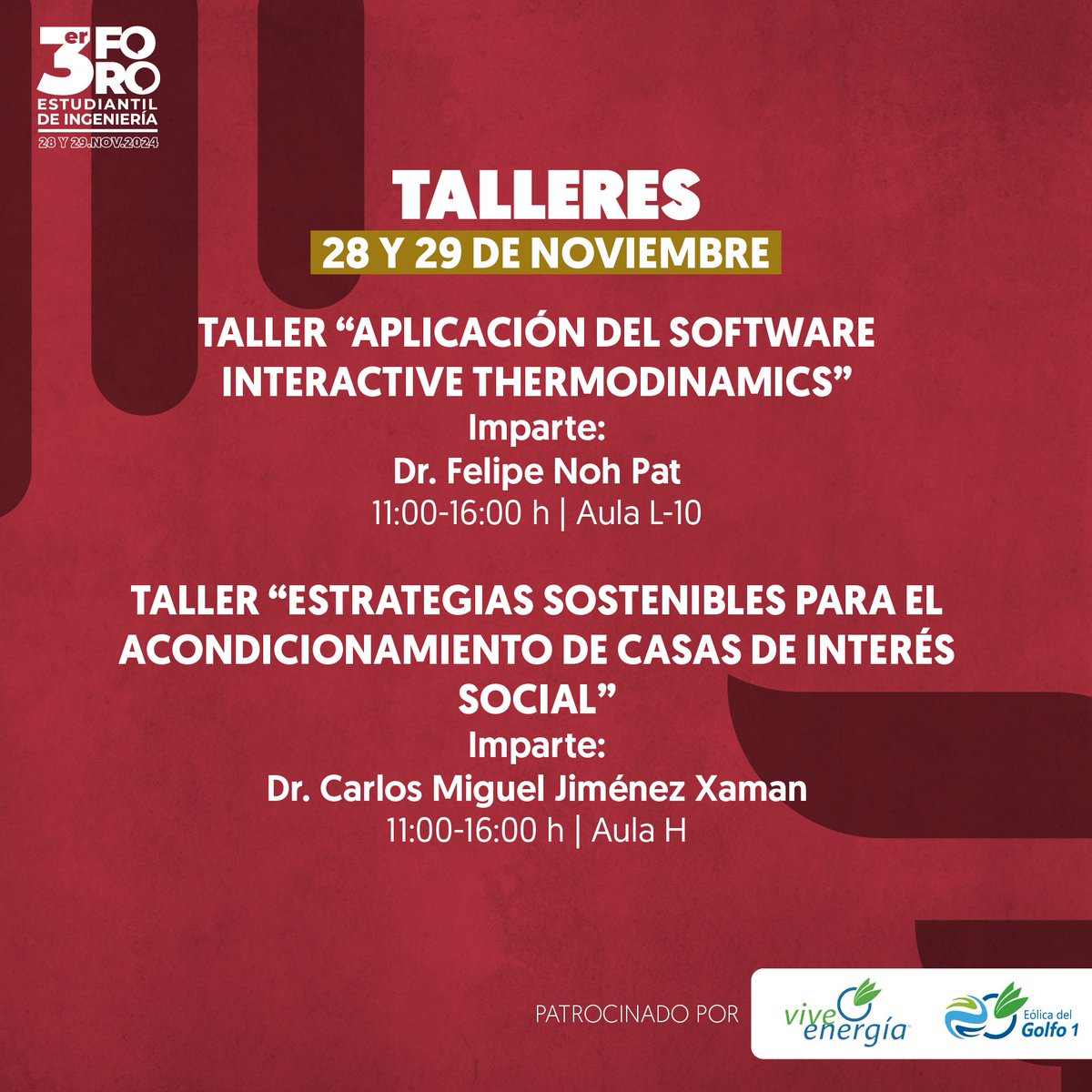 📣 ¡Estamos a un día del 3er Foro Estudiantil de Ingeniería!

Te invitamos a formar parte de este gran evento que reúne innovación, aprendizaje y talento estudiantil. 🌟

🎯 Consulta el programa y descubre las actividades que hemos preparado especialmente para ti.