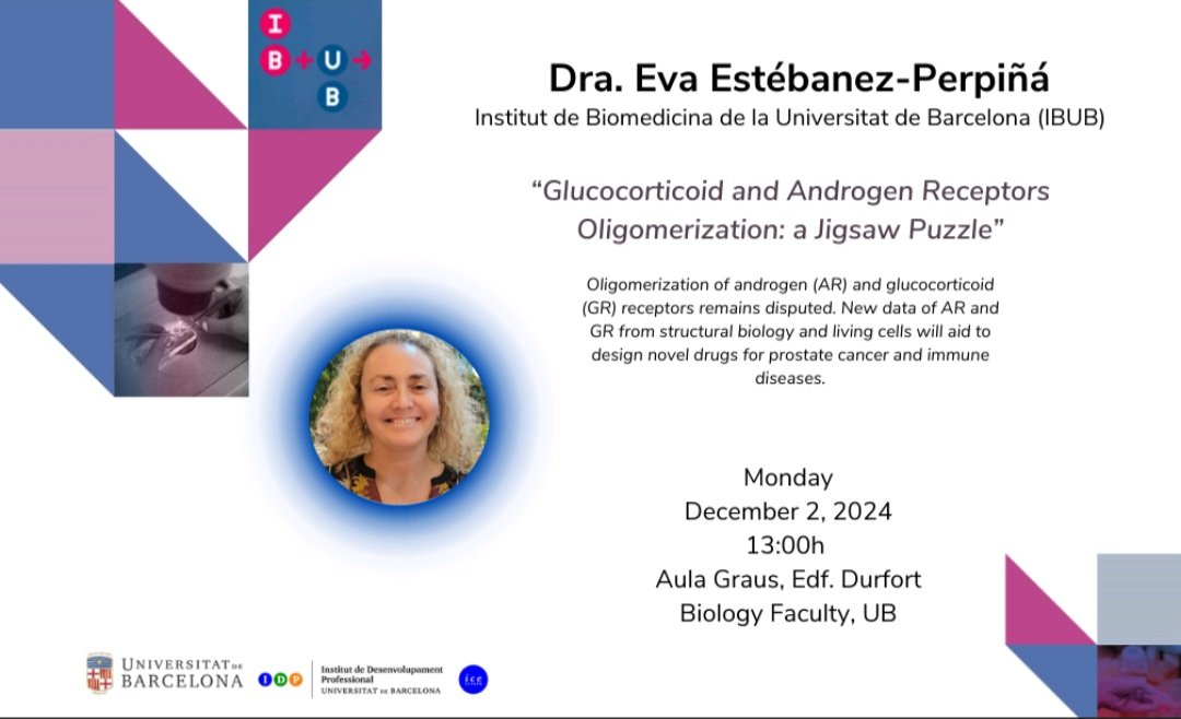 📢 Join me next week at the Faculty of Biology <a href="/BiologiaUB/">Facultat de Biologia UB</a> to explain our laboratory research done <a href="/IBUB_UB/">IBUB-UB</a> <a href="/BQBiomedMolUB/">Biochemistry & Molecular Biomedicine UB</a> <a href="/nurcamein/">Nurcamein</a> <a href="/AlbaJimP1/">Alba Jiménez-Panizo, PhD</a> <a href="/Andrea_AlegreM/">Andrea Alegre Martí</a> <a href="/montseabella7/">montse abella</a> on #nuclearreceptors